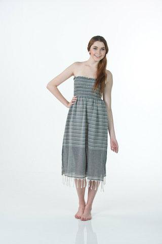 tube dress cotton Ribbed Tube Maxi Dress in Rust