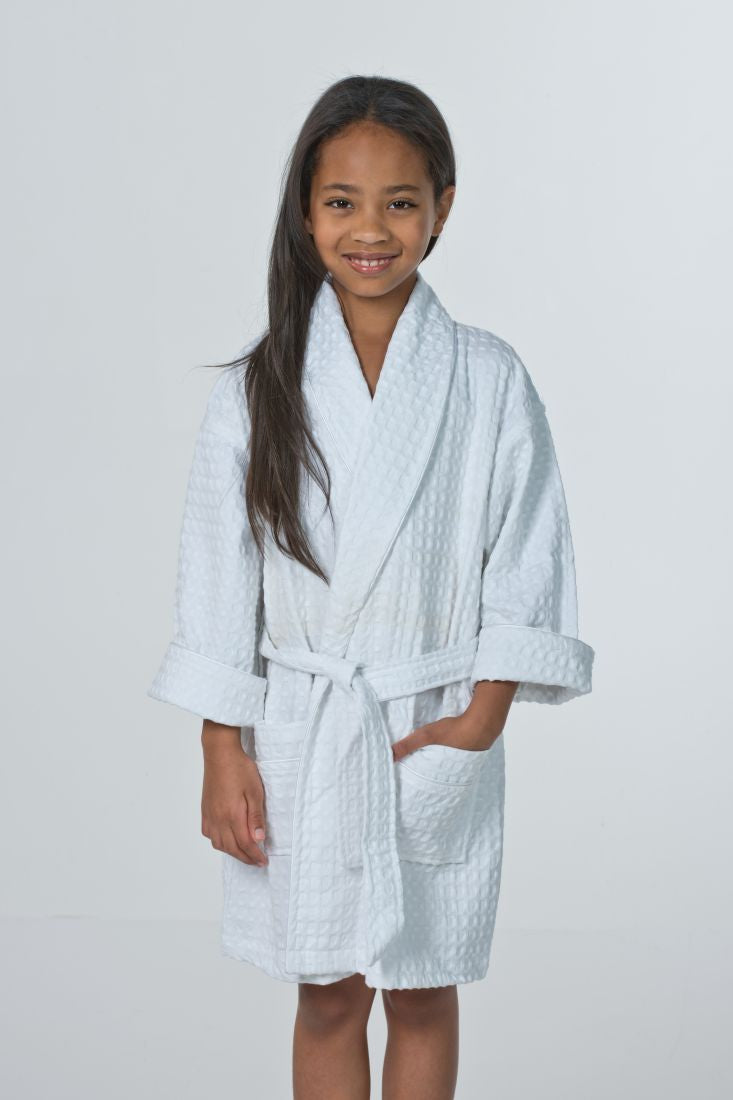 Waffle Cover-Up Robes with Piping