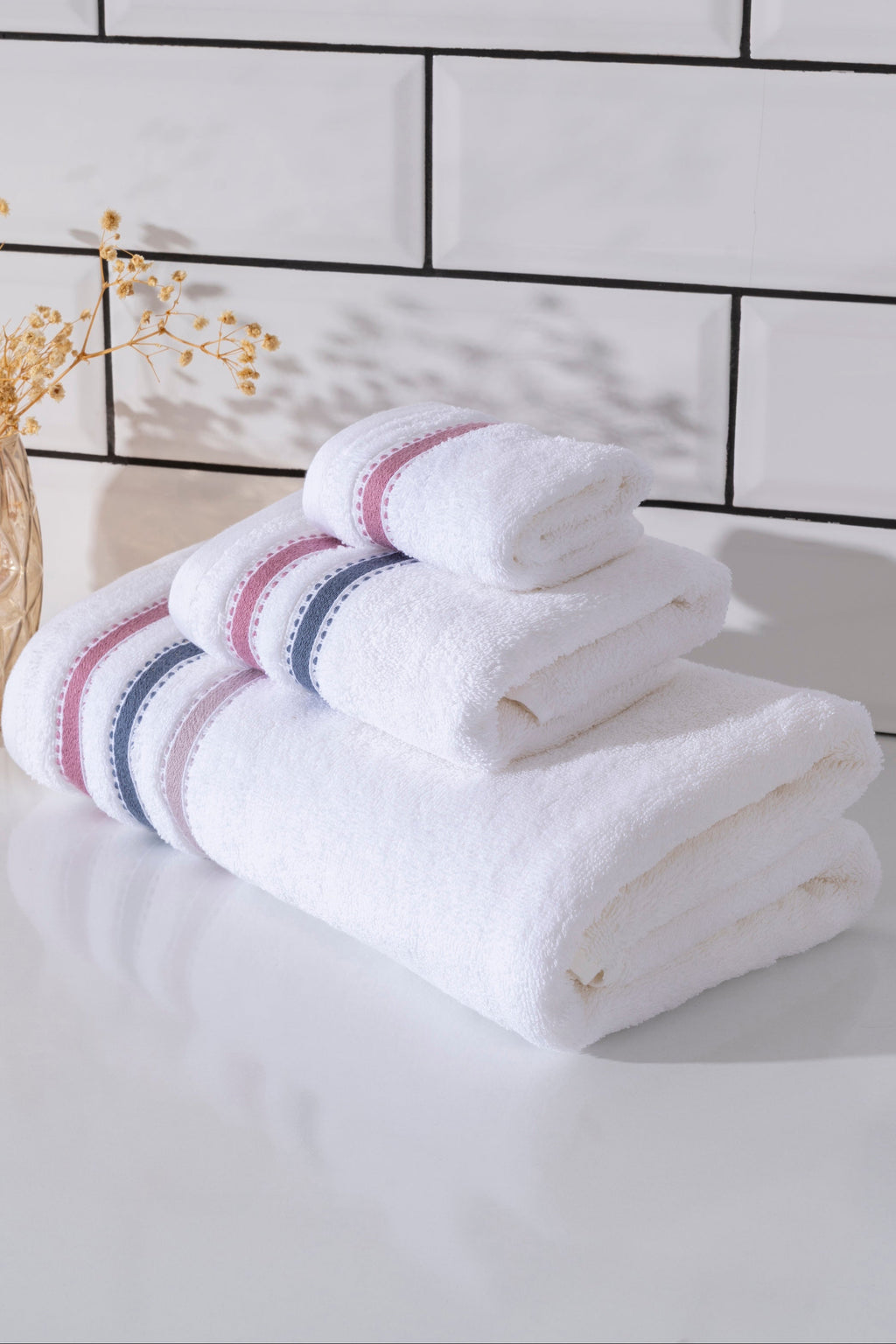 Luxury Spa Turkish Towel Set in White Color by ThirsyTowels.com