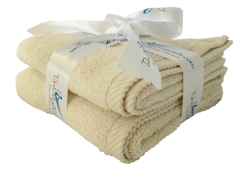 Thirsty Towels Turkish Cotton 2-Piece Hand Towel Set in Natural Undyed