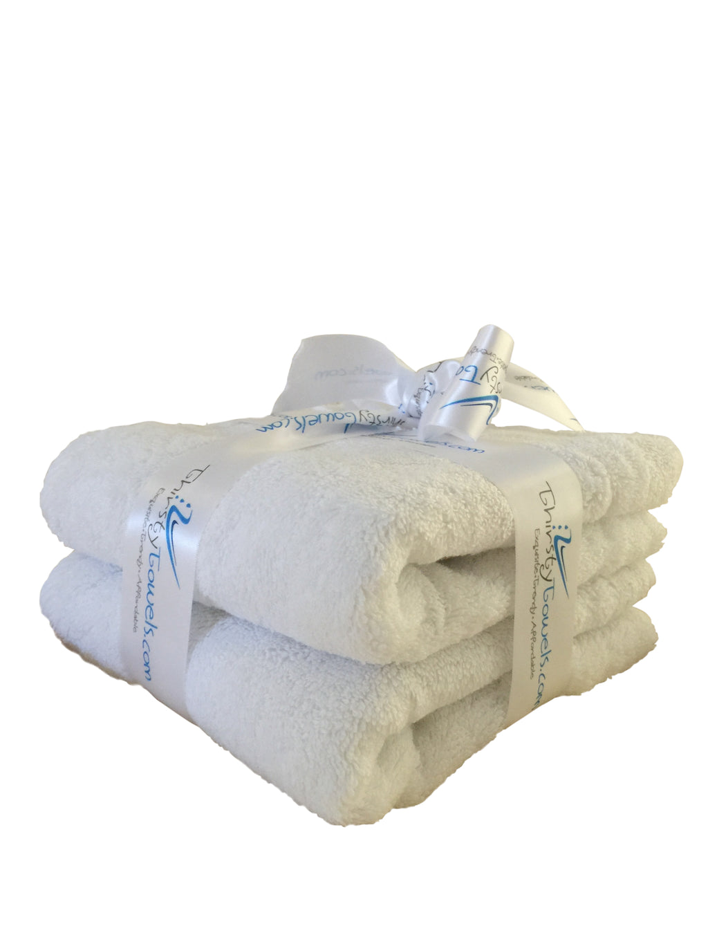 Thirsty Towels Turkish Cotton 2-Piece Hand Towel Set in White