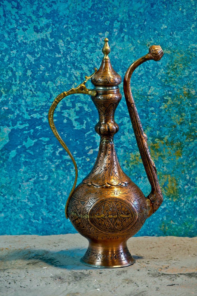  Hand Hammered Turkish Copper Urn made by Artisans