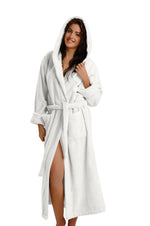 Thirsty Towels Heavy Hooded Luxury Robe WhiteColor