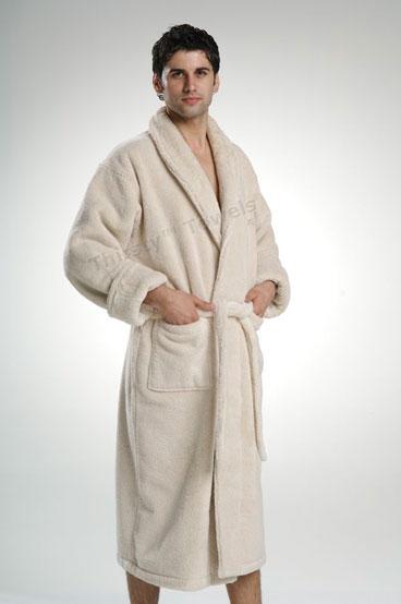 SALE - Bath Robe - Terry Velour Shawl Collar, 13 oz.