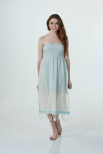 Thirsty Towels Turkish Cotton  Handwoven Dress Hydrangea Color