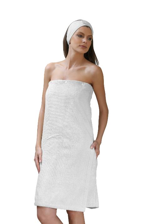 Thirsty Towels Cloud 9 Plush Spa Wrap for Ladies in White Color
